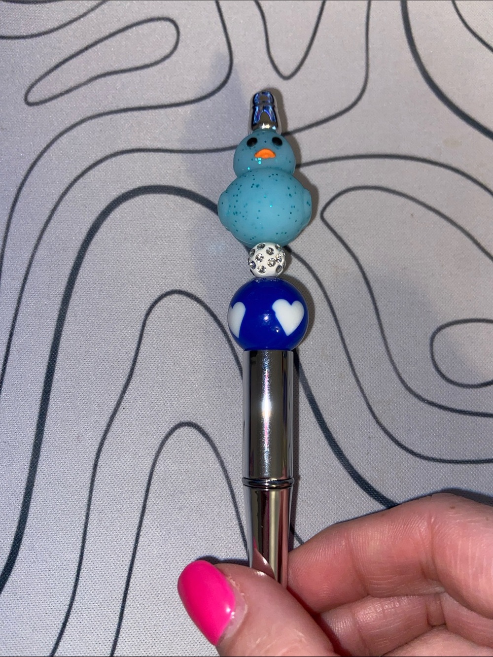 Blue Heart &  duck Decorative Ballpoint Pen - Home Office